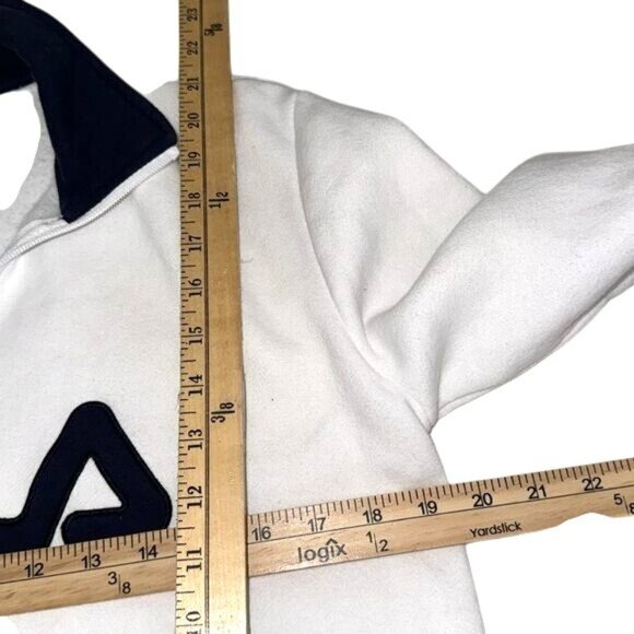 Fila Womens Half-Zip Sweatshirt Size S White - Picture 6 of 6